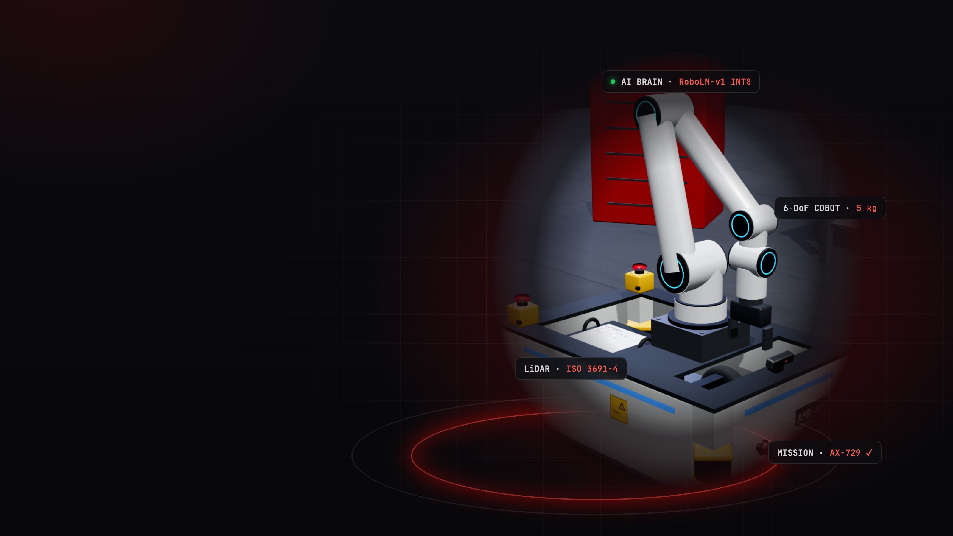 CSEMA AI Labs autonomous mobile robot with a 6-axis arm